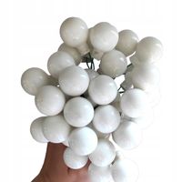 Bombki szklane na druciku BIAŁE 2cm 144SZT