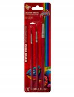 ZESTAW PĘDZLI 3SZTUKI Z WŁOSIA SYNTETYCZNEGO 0768