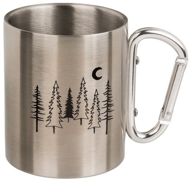 Stalowy Kubek Turystyczny z Karabińczykiem - Las zdjęcie 1