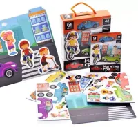 Gra magnetyczna Miasto. 2 magnesy + tablica