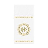 Serwetki na sztućce Komunia Święta IHS, 16 szt.