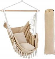 FOTEL WISZĄCY BRAZYLIJSKI KRZESŁO HAMAK ogrodowy huśtawka NA BALKON BRĄZ