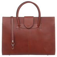 VERA PELLE torebka skórzana klasyczna elegancka teczka V586 brązowa