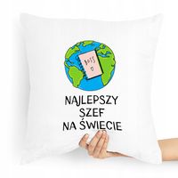 Poduszka Prezent Dla Szefa Najlepszy Na Świecie Z Nadrukiem Ze Zdjęciem