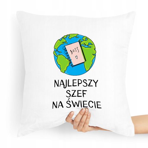 Poduszka Prezent Dla Szefa Najlepszy Na Świecie Z Nadrukiem Ze Zdjęciem na Arena.pl