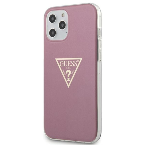Guess Metallic Triange - Etui do iPhone 12 Pro Max (różowy) na Arena.pl
