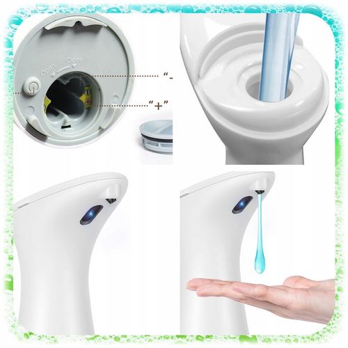 DOZOWNIK DO MYDŁA PŁYNU Czujnik AUTOMATYCZNY Bezdotykowy DYSPENSER 200 ml na Arena.pl