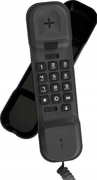 Czarny Telefon stacjonarny ALCATEL T06 zdjęcie 1