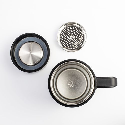 Kubek Termiczny Termos Srebrny Podwójne Ścianki Duży 450Ml Na Kawę Herbatę na Arena.pl