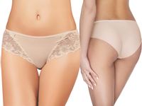 Ewana 023 Klasyczne Figi z Mikrofibry Beżowy S