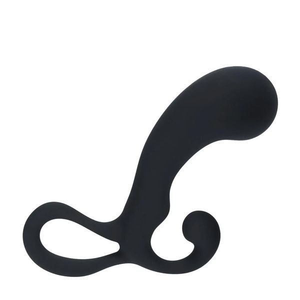 Bulb With Loop Silicone Prostate Massager - M - Black zdjęcie 1
