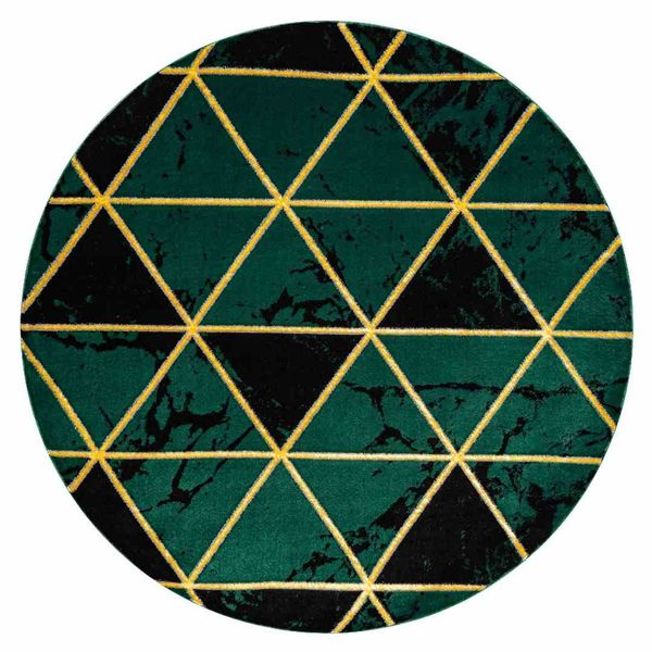 RUG/LU/ESTEMA/MARBLETRIANGLES/BOTTLEGREEN+GOLD/R160 zdjęcie 1