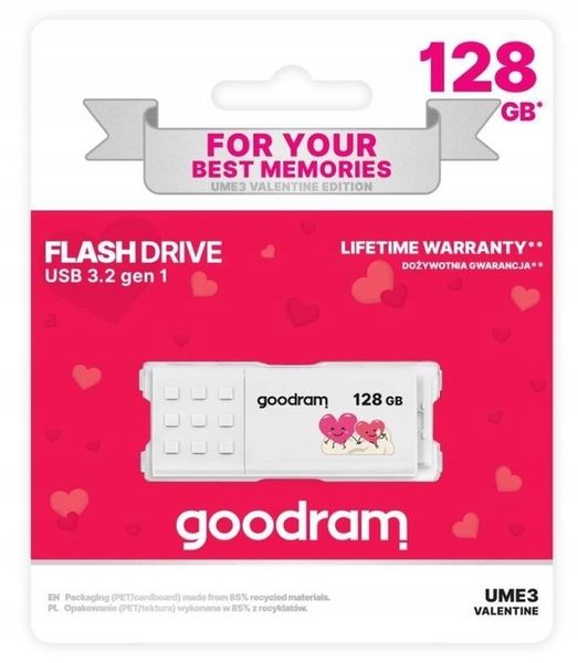 GOODRAM Pendrive UME3 128 GB USB 3.2 Biały zdjęcie 1