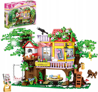 ZESTAW KLOCKI KONSTRUKCYJNE DOMEK NA DRZEWIE FRIENDS CITY DLA DZIECI 840 EL