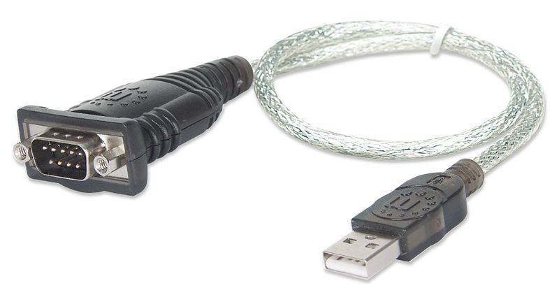 Konwerter Adapter Manhattan USB na RS232/COM/DB9 M/M, 45cm 205146 zdjęcie 1
