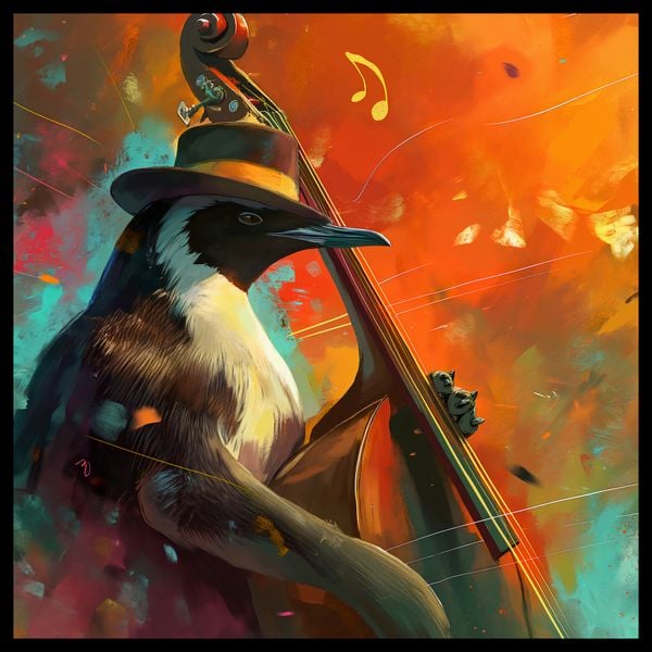 Plakat 70x70cm Pingwinia Nuta zdjęcie 2