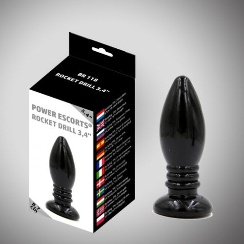 rocket drill 3,4 inch black  anal plug 3,4 inch / 8,7 cm na Arena.pl