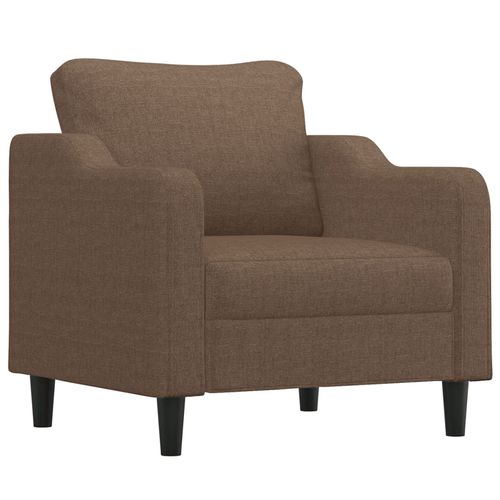 Fotel, brązowy, 60 cm, obity tkaniną na Arena.pl