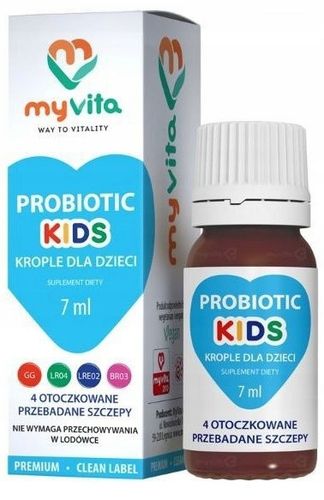 MyVita Probiotic KIDS krople 7ml dla dzieci w kroplach 2 mld CFU GRATIS na Arena.pl