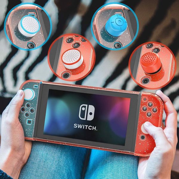 etui na nintendo switch czerwony brokat zdjęcie 4