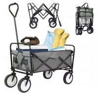 DUŻY WÓZEK PLAŻOWY TURYSTYCZNY TRANSPORTOWY SKŁADANY OGRODOWY 145L