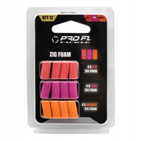 Pianka Pianki do ZIG RIG'a ZIG FOAM czerwone różowe pomarańczowe 12 sztuk
