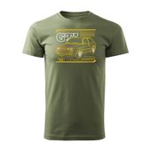 Koszulka z samochodem VW Golf 2 II męska khaki REGULAR M