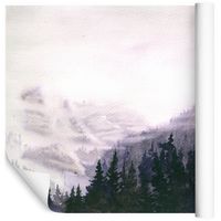 Fototapeta Las We Mgle AKWARELA do Sypialni 368cm x 254cm