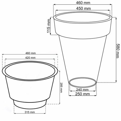 PROSPERPLAST Doniczka Cube slim - BIAŁY DCUS460-S449 na Arena.pl