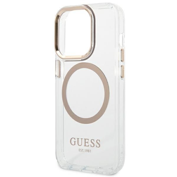 Etui Guess do iPhone 14 Pro, Złoty, MagSafe zdjęcie 6