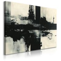 Obraz Canvas Do Sypialni Abstrakcja Czarny Wzór Akwarele 100cm x 70cm