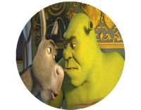 Opłatek na tort Shrek