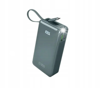 Powerbank SBS 10000mAh z wbudowanym kablem USB-C Cyjan