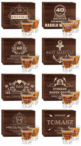 Szklanki do Whisky Kamienie Zestaw z Grawerem Prezent dla Taty na Urodziny na Arena.pl