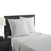 Poszewki na poduszki 65x65 cm 2 sztuki białe mikrofibra satynowe paski