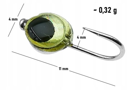 Mormyszka Wolframowa Podlodowa z oczkiem na Arena.pl