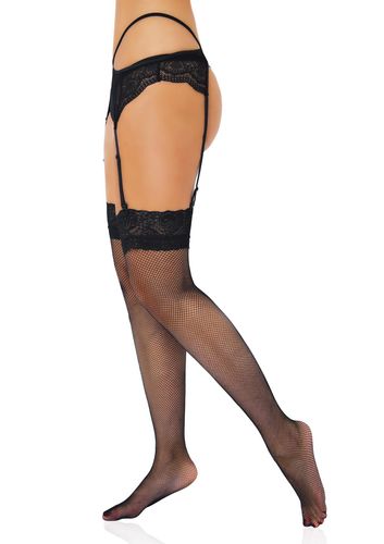 net stockings with lace top black na Arena.pl