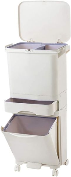 Kosz pojemnik odpady do segregacji 42L kremowy Nardan zdjęcie 2