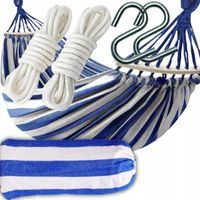 HAMAK PODWÓJNY Z PAŁĄKIEM OGRODOWY DWUOSOBOWY TURYSTYCZNY Z DRĄŻKIEM DUŻY