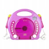Boombox dla dzieci Karaoke CD USB MP3 SD Mikrofony