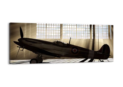 Obraz Na Płótnie - Samolot Hangar - 100X40 Cm - Ab100X40-2969 na Arena.pl