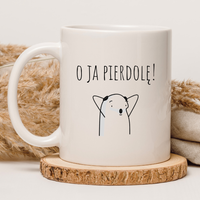 CHAMSKI KUBEK BEZ CENZURY | ŚMIESZNY PREZENT | DO PRACY BIURA DOMU | 330 ml