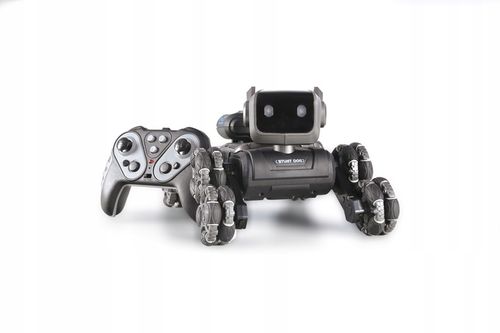 Zdalnie Sterowany Pies Robot 8 Kół Gesty Muzyka Para Wodna Obrót 360 LED na Arena.pl