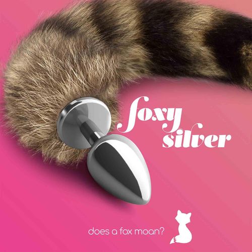 Foxy Silver Metal Anal Plug With Tail Crushious na Arena.pl