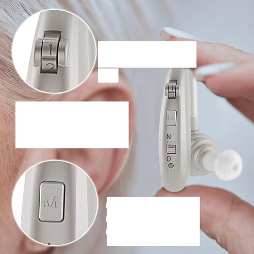 Aparat słuchowy Britzgo A360 dla seniorów 6 poziomów głośności srebrny na Arena.pl