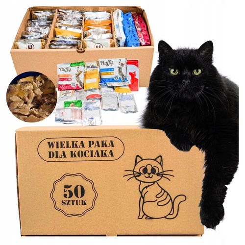 Karma mokra dla kota Saszetka Mix Smaków Wielka Paka Dla Kociaka 50 szt. na Arena.pl