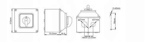 ŁĄCZNIK KRZYWKOWY 32A GWIAZDA TRÓJKĄT W OBUDOWIE na Arena.pl