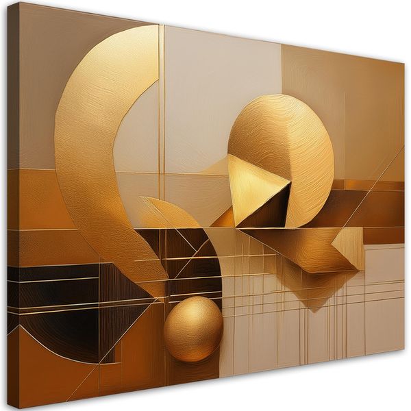 Obraz na płótnie, Abstrakcja Geometryczna 3D 90x60 zdjęcie 4