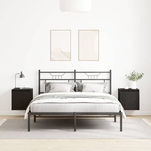 Szafki nocne ścienne 2 szt. Czarne 38x34x40 cm na Arena.pl