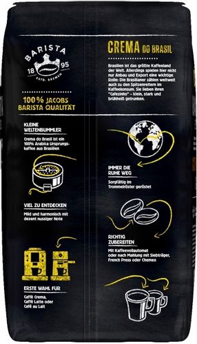 Kawa ziarnista JACOBS BARISTA CREMA do Brasil 1000g na Arena.pl